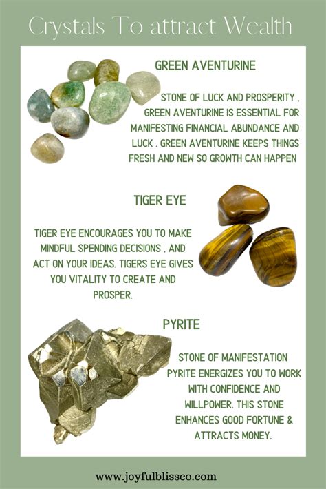 Gemstones For Luck Money And Fortune Crystal Healing Chart Crystal