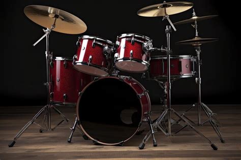 Premium Ai Image The Drumset Kit On Stage