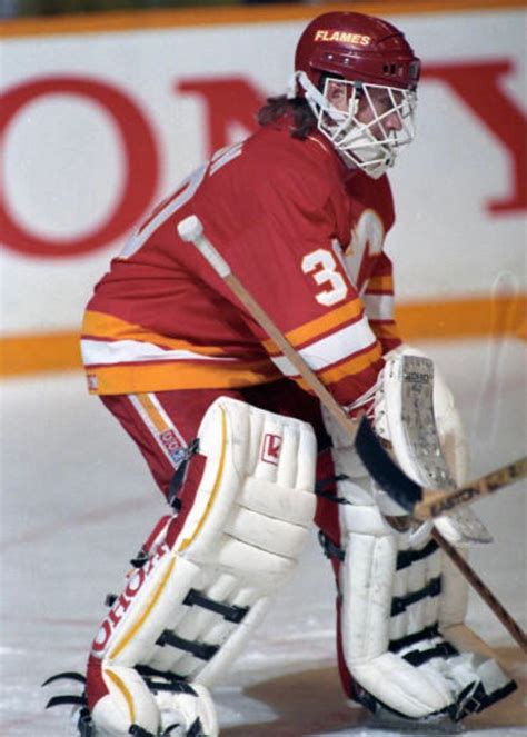 Vernon Calgary Flames Goalie Nhl Hockey Action Group Action