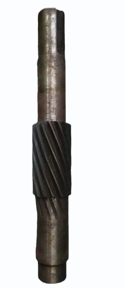 Polished Solid Mild Steel Helical Pinion Shaft For Industrial At Rs