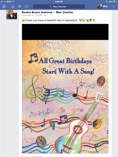 Pin By Mae Cleckler On Likes Birthday Wishes Songs Birthday