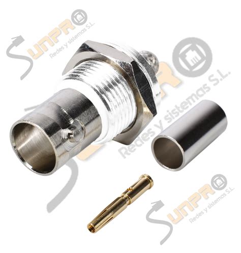 Conector Coaxial Bnc Ohm H Crimpar Rg Sunpro Redes Y Sistemas