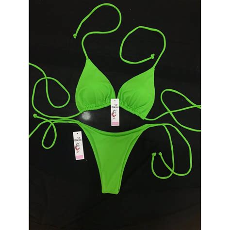 Bikini bacsic tam giác dây buộc quấn quần ship đinh dây hình shop tự chụp BigBuy