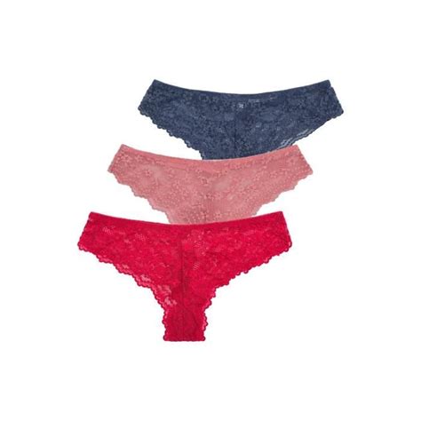 Women Lace Panties Pack Waist Thongs Brazilian Underwear With Flower Design Lingerie