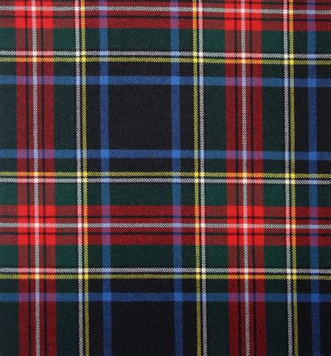 Stewart Black Modern Medium Weight Tartan Tartan Fabric Tartan Stewart Tartan