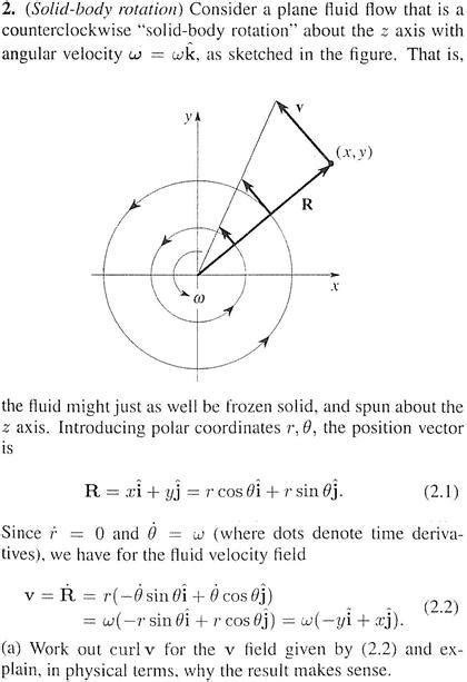 Solved Solid Body Rotation Consider A Plane Fluid Flow Chegg