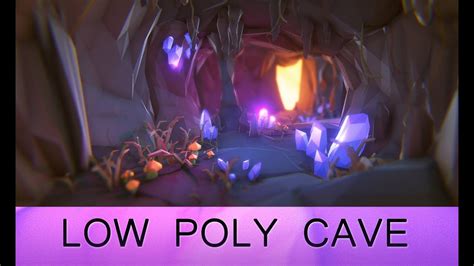 Creating A Cave In Low Polypolygonal Style In Unity And Blender 3d Low Poly Game Assets Youtube