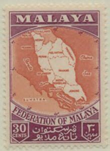 Stamp: Map of the Federation (Malaya, Federation of(Definitives) Sg:MY ...