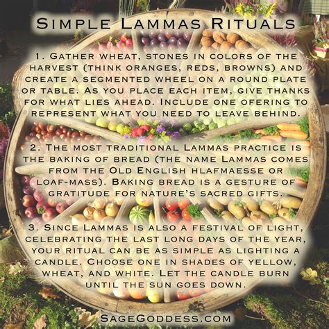 Simple Lammas Rituals Lammas Celtic Harvest Ritual Rituals