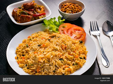 Sri Lankan Fried Rice Fish Curry Image & Photo | Bigstock