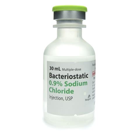 Sodium Chloride Bacteriostatic Plastic Mg Ml Mdv Ml Vial