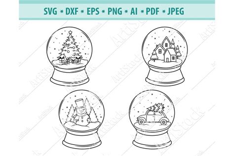 Snow Globe Svg Glass Snowball Png Winter Scene 1708950