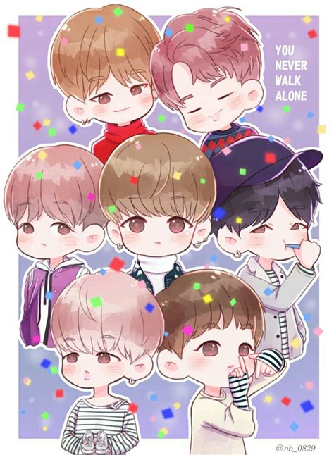 Cute Chibi Bts Members Ps Thats Too Cute Bts Fanart Bts Chibi