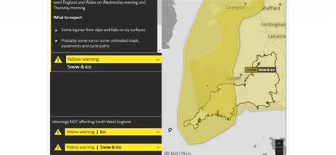 Yellow weather warning