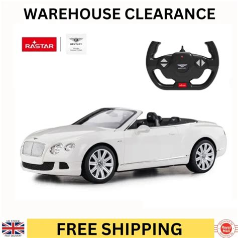 Bentley Remote Control Car White Continental Convertable Rc Toy Kids