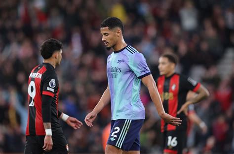 Bournemouth 2 0 Arsenal Player Ratings As William Saliba Sees Red In A