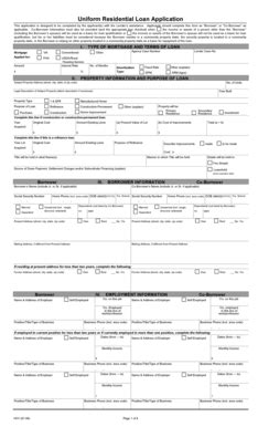 Fillable Online Uniform Residential Loan Application Pdf Fax Email