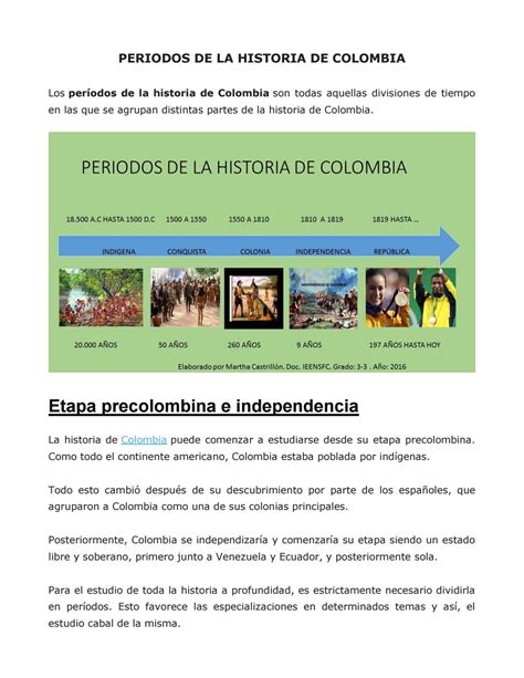 Periodos De La Historia De Colombia By Mariajuliana Issuu