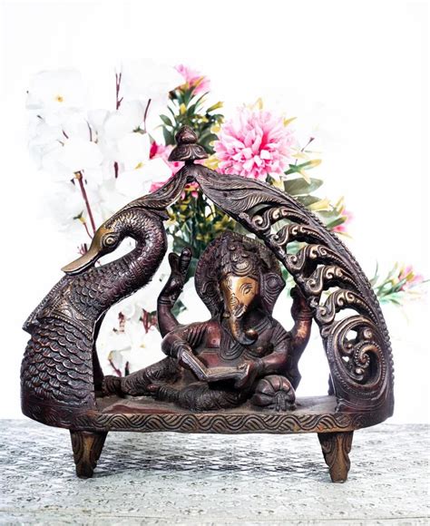 Brown Brass Metal Raja Ganesha Statue Home At Rs In Jaipur Id