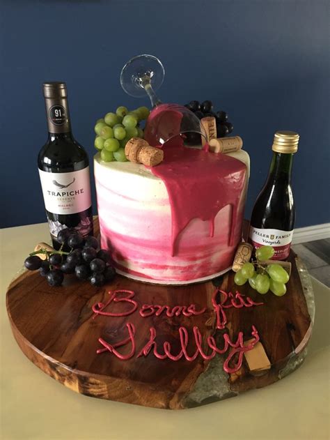 Wine Theme Cake Birthday Cake Wine Wine Theme Cakes Wine Cake