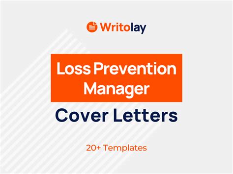 Loss Prevention Manager Cover Letter Example 4 Templates Writolay