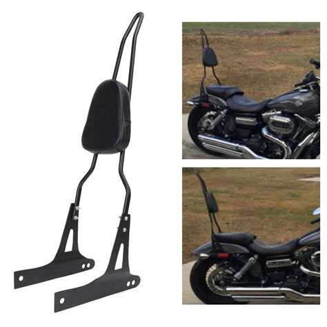 Aufer Detachable Black Passenger Backrest Sissy Bar With Pad Compatible