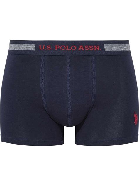 U S Polo Assn Erkek Lacivert Antrasit Melanj 2 Li Boxer Fiyatı