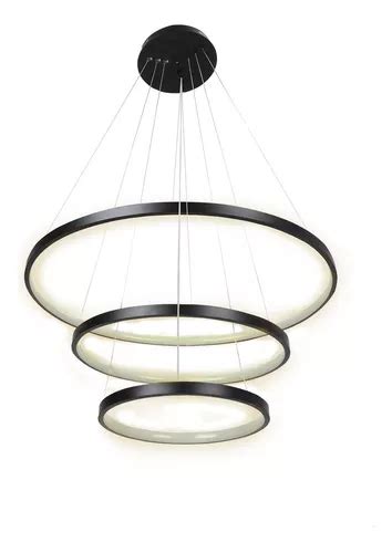 Lustre Led Arcos Moderno Pendente An Is De W Dourado Cor Preto