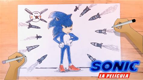 Imagenes Para Pintar De Sonic La Pelicula Como Dibujar A Sonic La