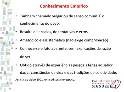 Exemplos De Conhecimento Empírico Ou Senso Comum Novo Exemplo