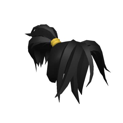 Messy Samurai Ponytail In Black Roblox Item Rolimon S