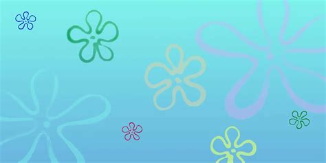 Download SpongeBob Colorful Flower Desktop Background | Wallpapers.com