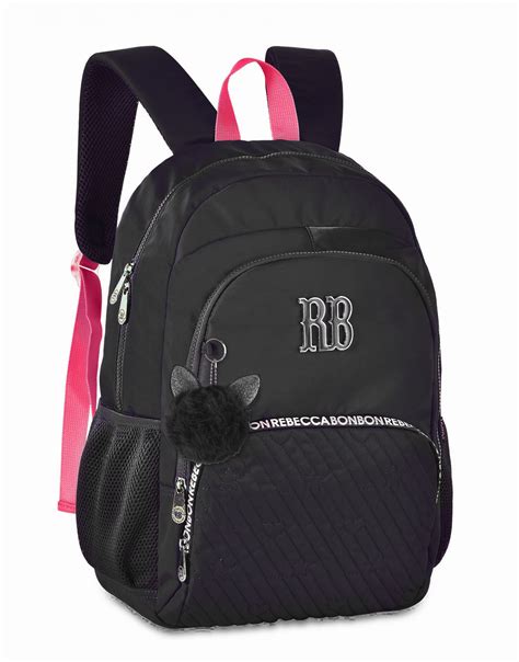 Mochila Escolar Universitária Rebecca Bonbon RB2060 Preto