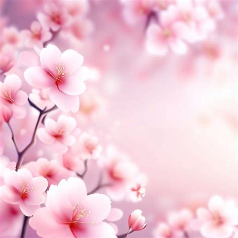 Premium AI Image | Pink cherry blossom background