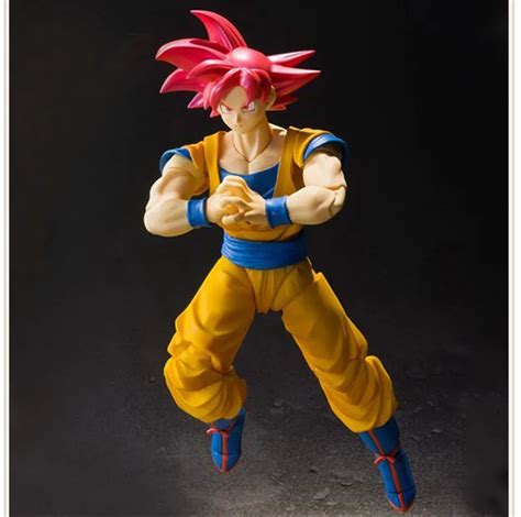 Anime Dragon Ball Action Figure Shf Super Saiyan Red Hair Son Goku