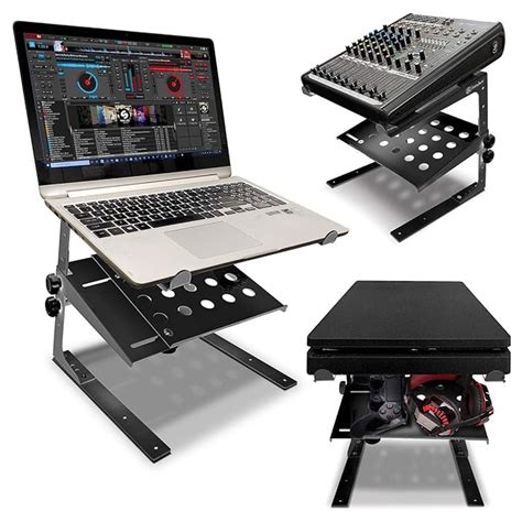 Buy Axcessables Lts 03 Two Tier Adjustable Dj Table Laptop Computer