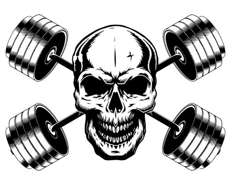 Gym Svg Skull Svg Barbell Svg Fitness Svg Workout Svg Etsy