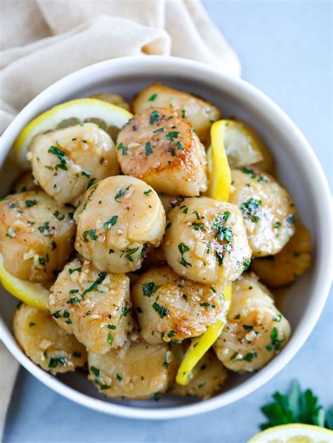 Lemon Garlic Butter Scallops Recipe Cookin With Mima