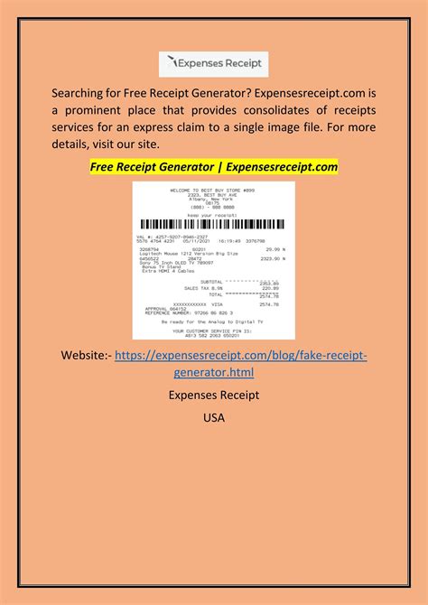 Free Receipt Generator Expensesreceipt By Expensesreceipty2 Issuu