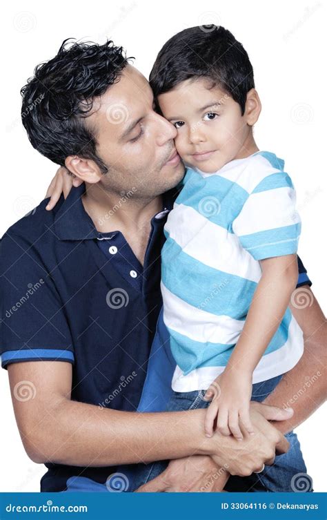 Father Kissing His Son Stock Photo Image Of Fatherhood