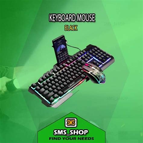 Promo 100 Produk Ori Combo Keyboard Gaming Rgb With Mouse Holder