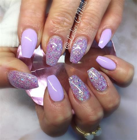 Pin On Nagels Purple Acrylic Nails Lilac Nails Purple Gel Nails