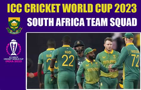 South Africa Squad for ICC Cricket World Cup 2023 - Sportz Action