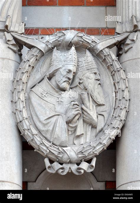 London England Uk Westminster Cathedral Series Of Carved Stone