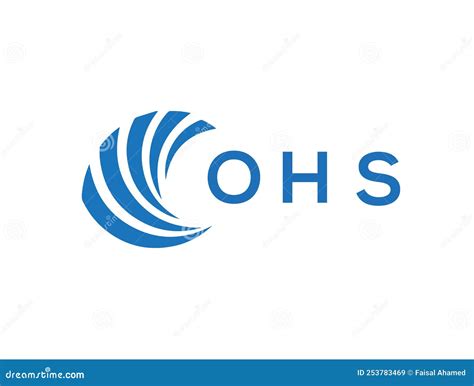 Ohs Letter Logo Design On White Background Ohs Creative Circle Letter