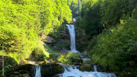 Vidéo Stock Waterfalls Giessbach in the Bernese Oberland Switzerland