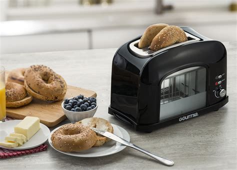 Gourmia Gwt230 2 Slice Motorized Toaster With See Through Window