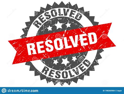 Resolved Stamp. Resolved Grunge Round Sign Stock Vector - Illustration ...