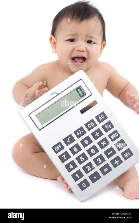 Calculator Cost Baby Stock Photo Alamy