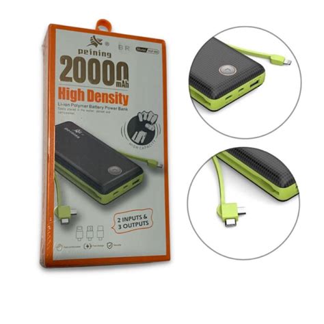 Power Bank 20000 mAh Peining Múltiplas Entradas Shopee Brasil